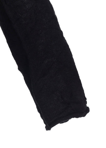 OFF NECK WRINKLED LONG SLEEVE PULLOVER