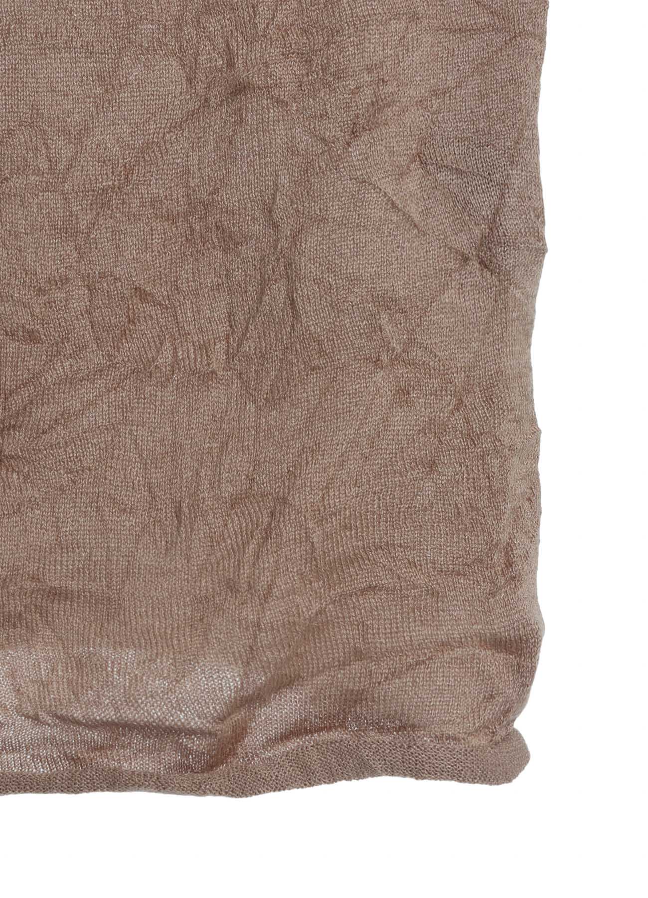 OFF NECK WRINKLED LONG SLEEVE CARDIGAN