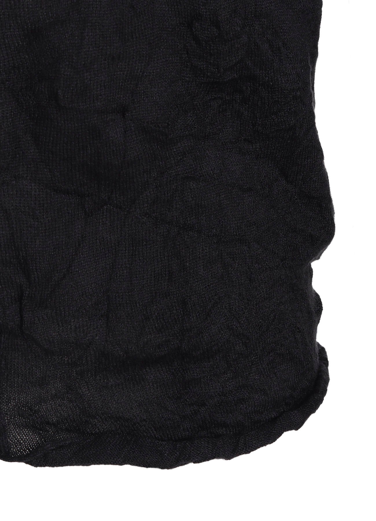OFF NECK WRINKLED LONG SLEEVE CARDIGAN