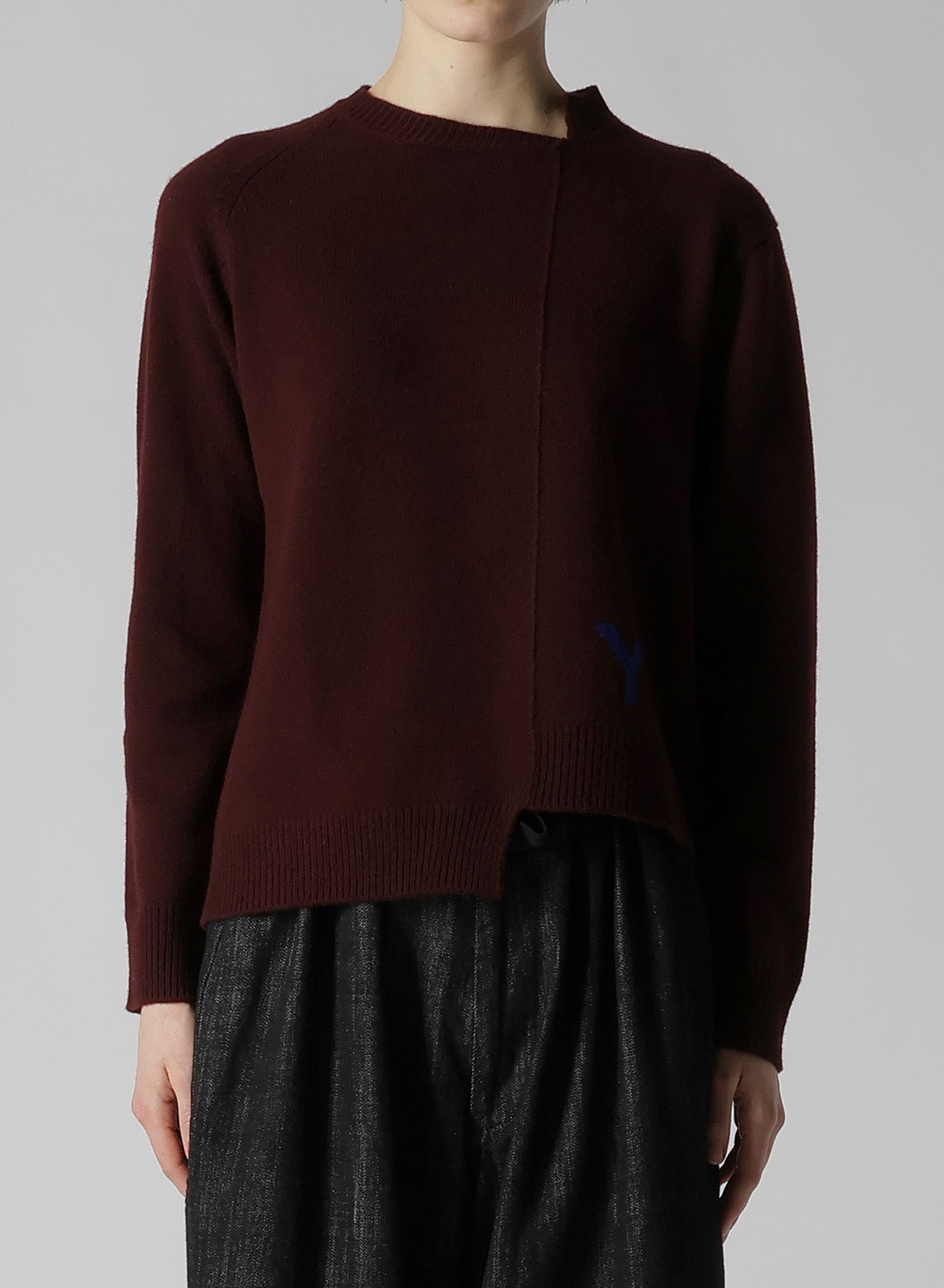 INTARSIA ASYMMETERIC PULLOVER
