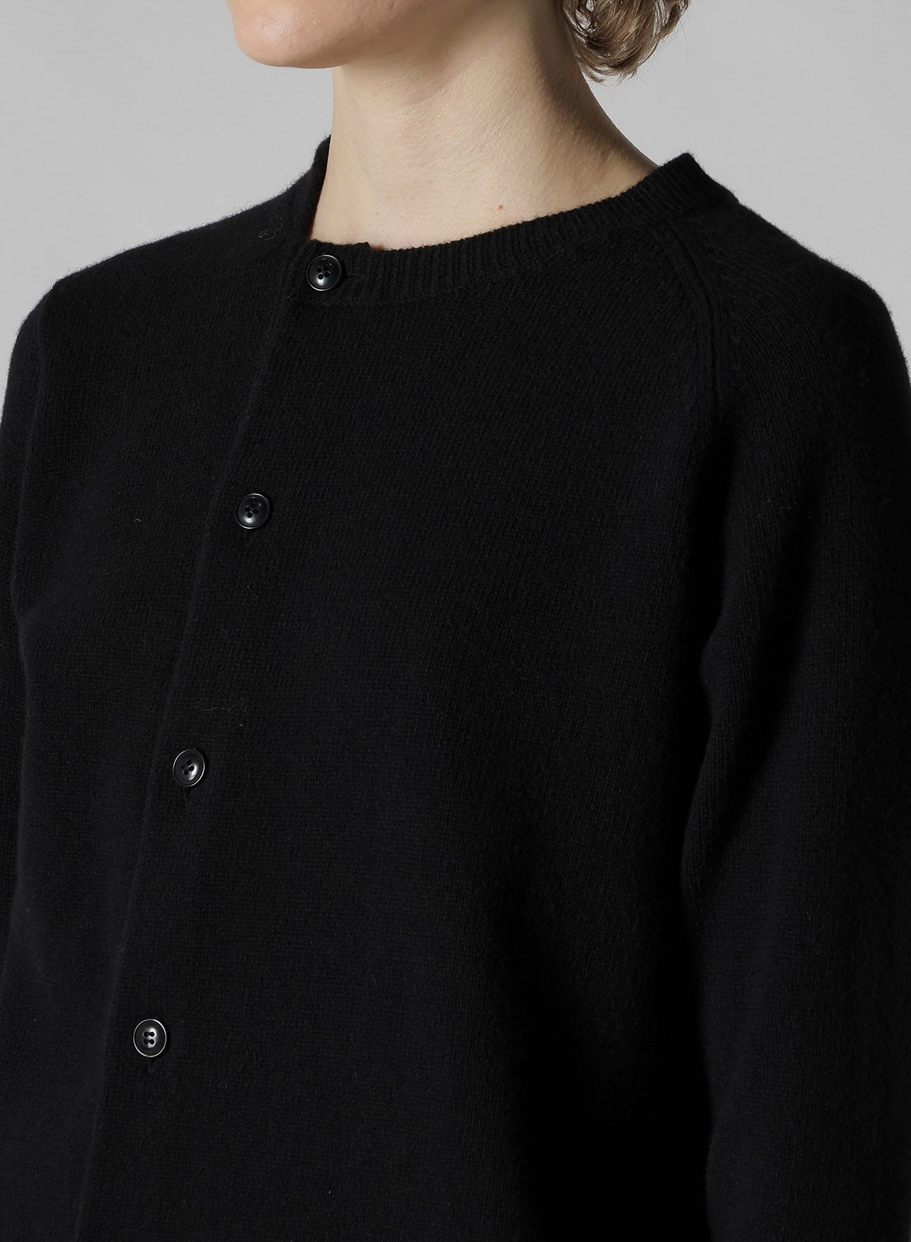 INTARSIA ASYMMETERIC CARDIGAN