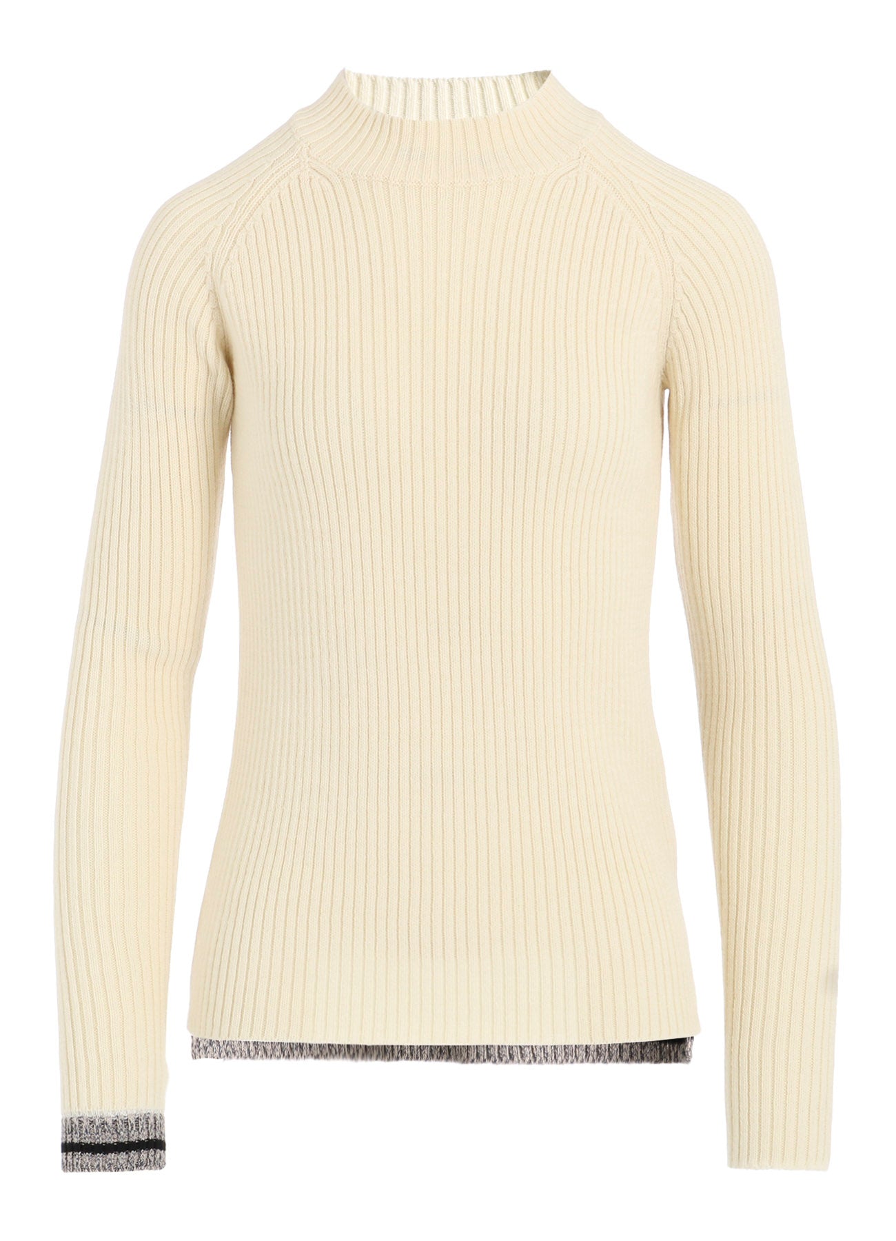 RIBBED MINI HIGH NECK PULLOVER