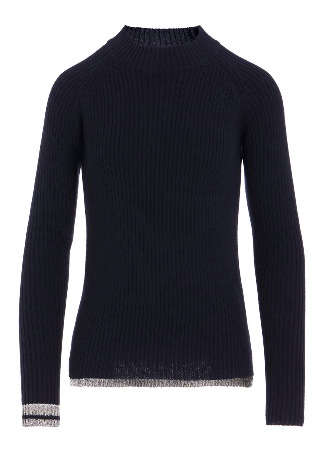 RIBBED MINI HIGH NECK PULLOVER