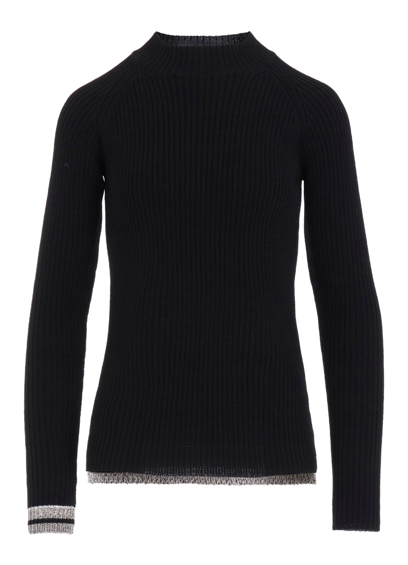 RIBBED MINI HIGH NECK PULLOVER