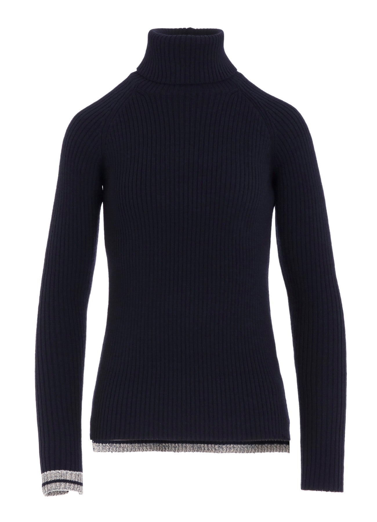 RIBBED HIGH NECK PULLOVER