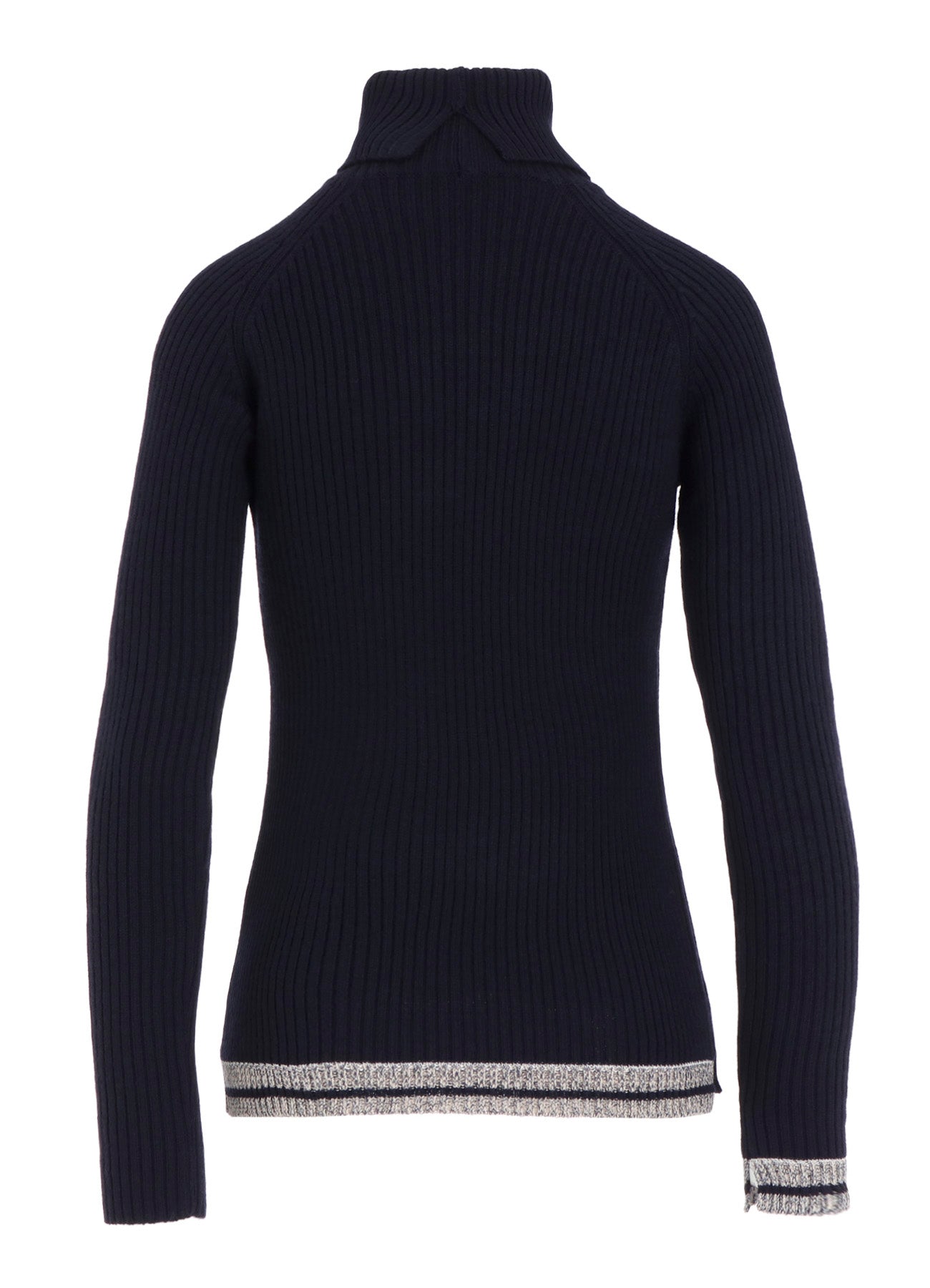 RIBBED HIGH NECK PULLOVER