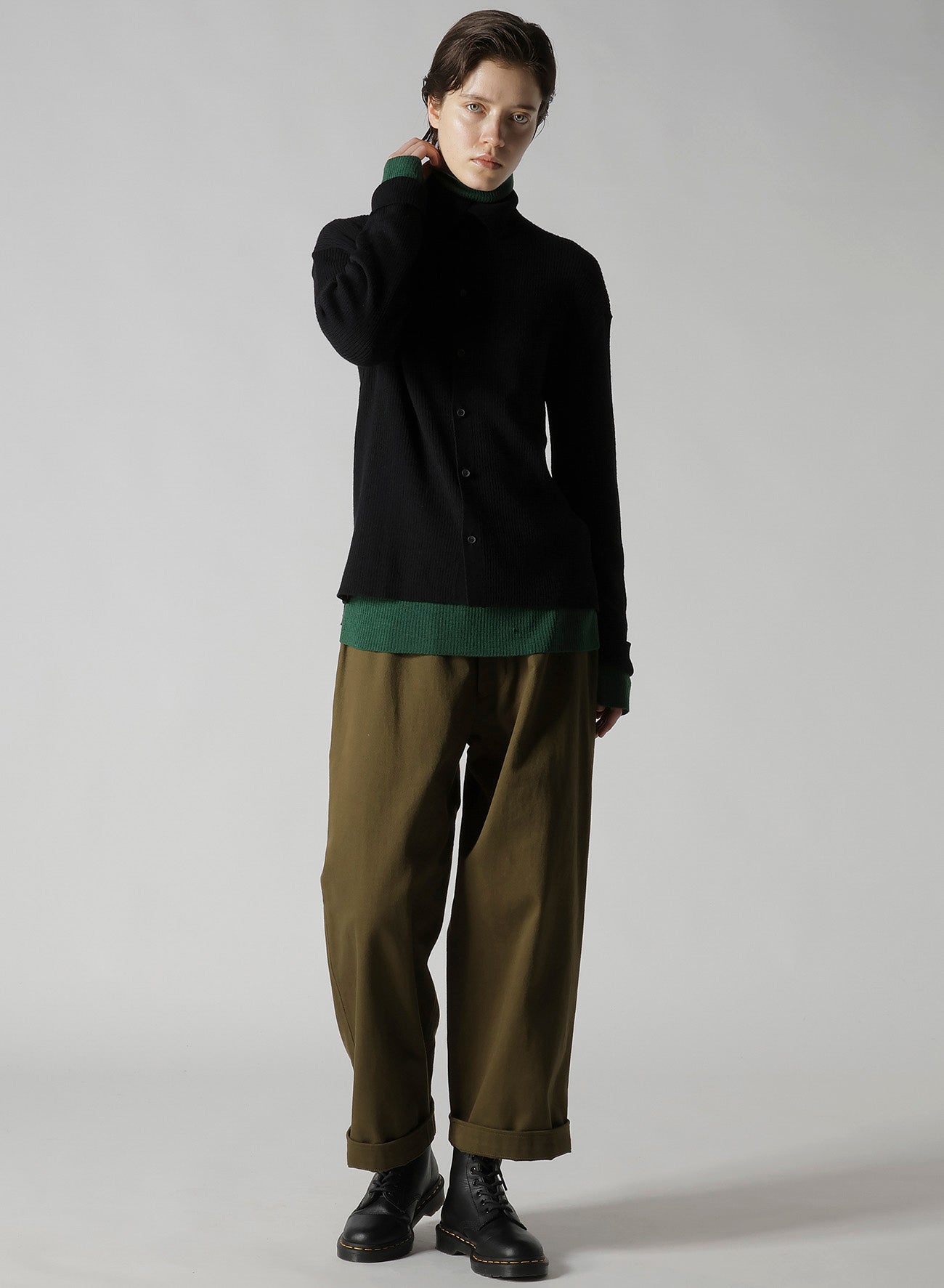 RIB HIGH NECK KNIT