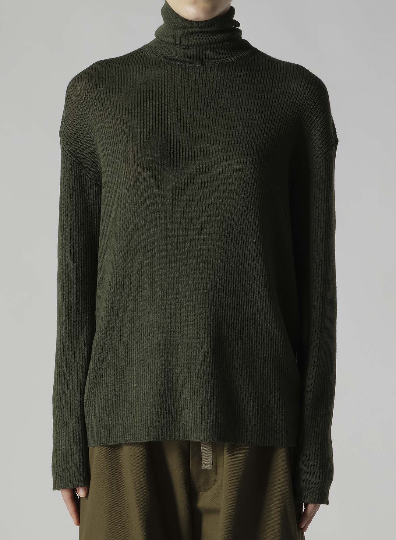RIB OVERSIZED HIGH NECK KNIT