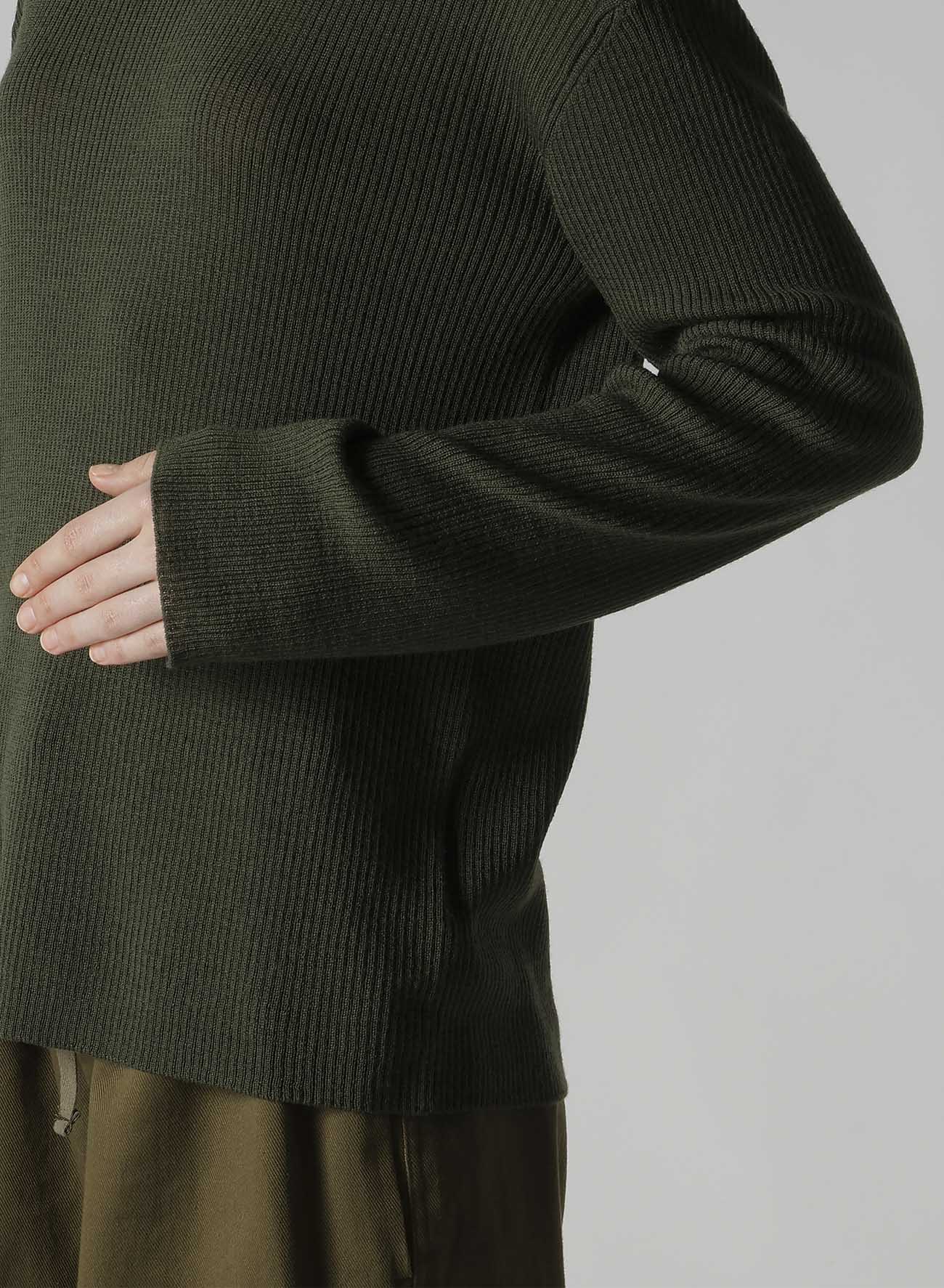RIB OVERSIZED HIGH NECK KNIT