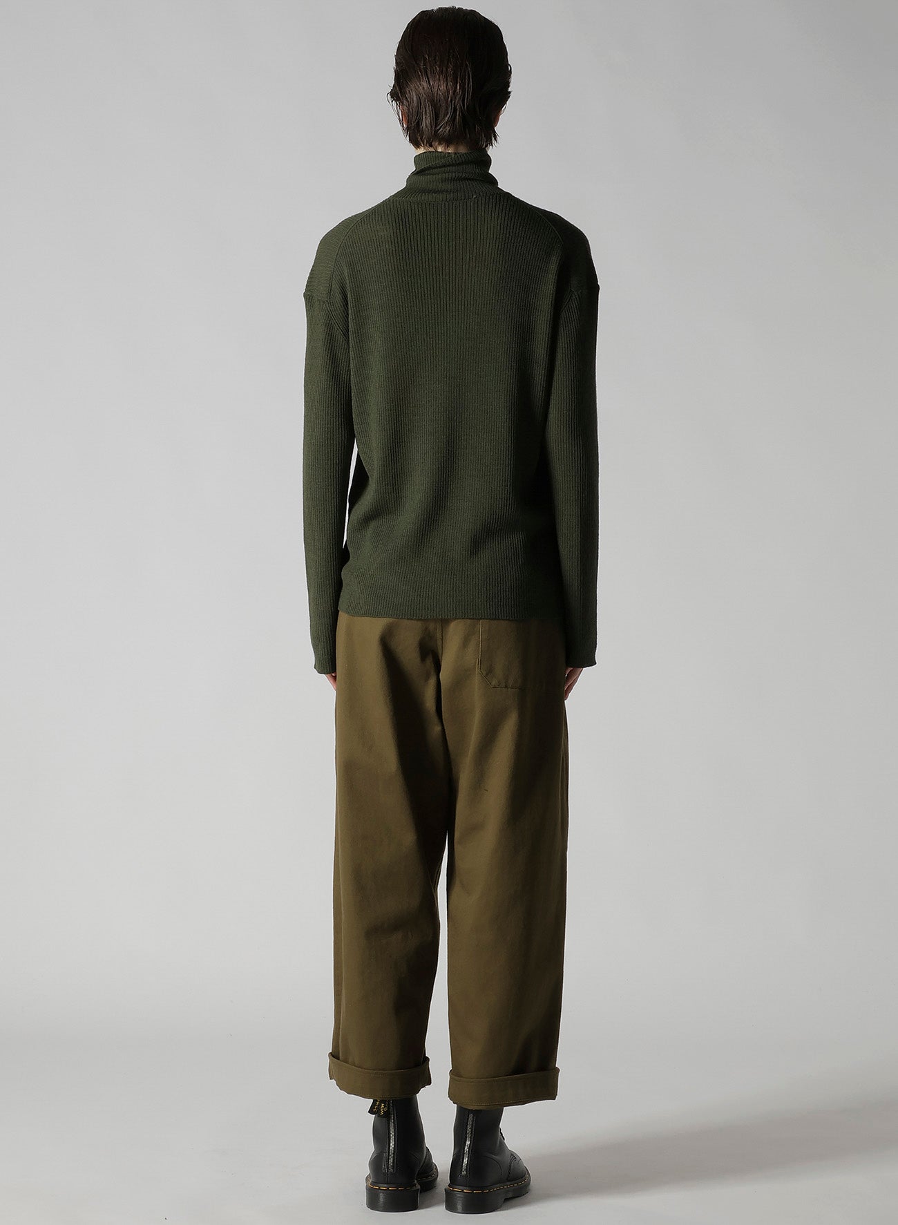 RIB OVERSIZED HIGH NECK KNIT