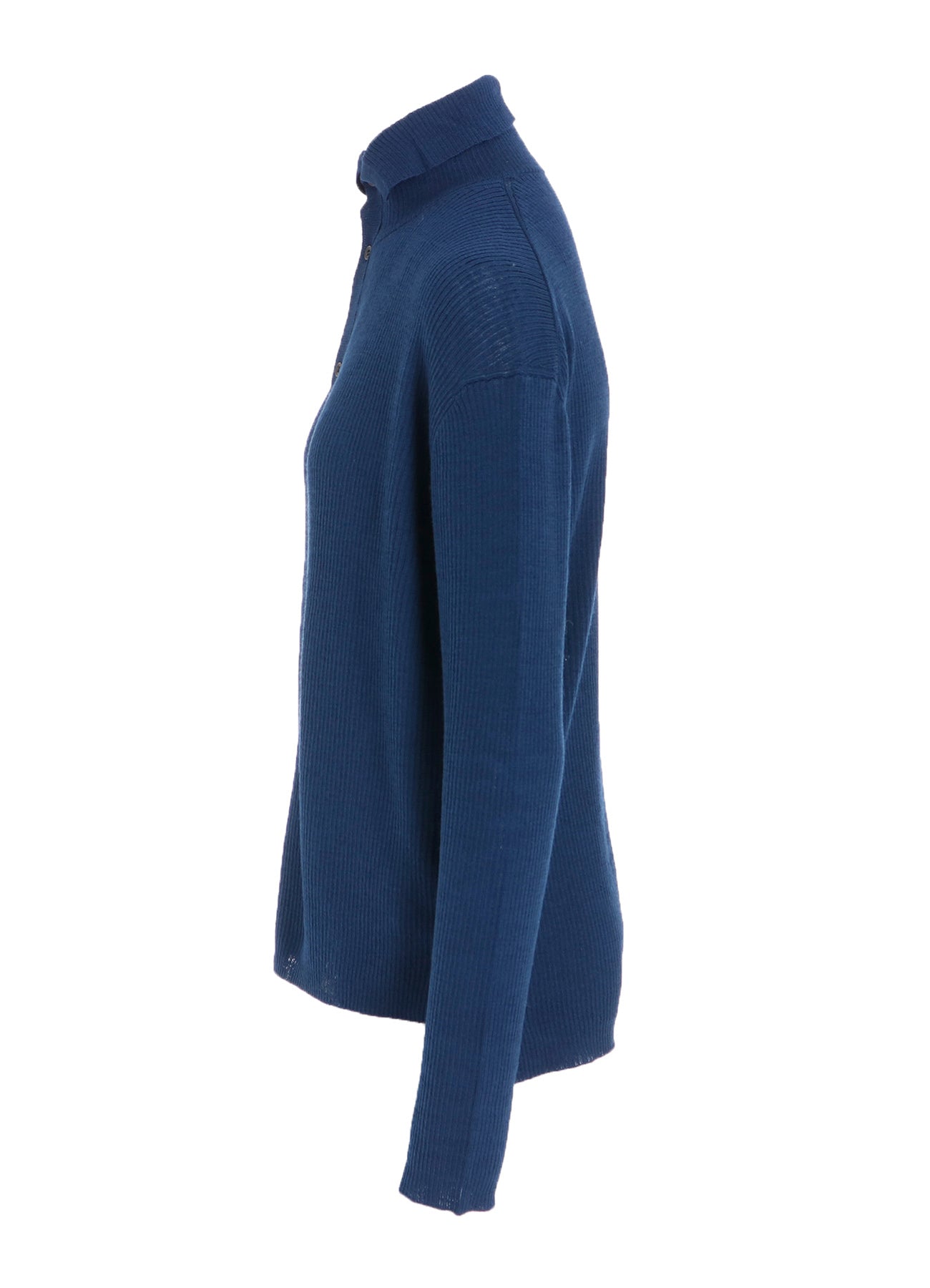 RIB HIGH NECK KNIT CARDIGAN