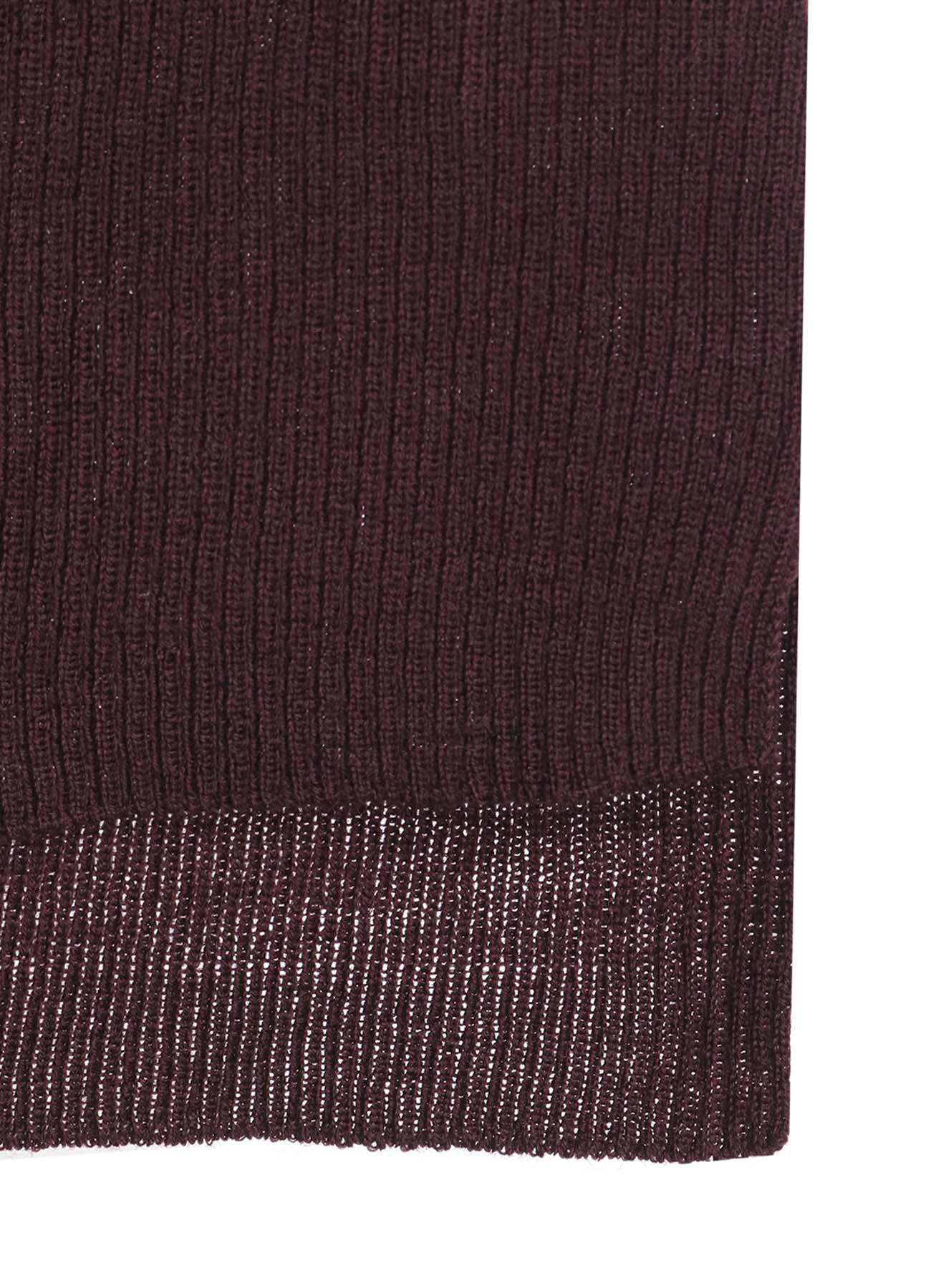 RIB HIGH NECK KNIT CARDIGAN