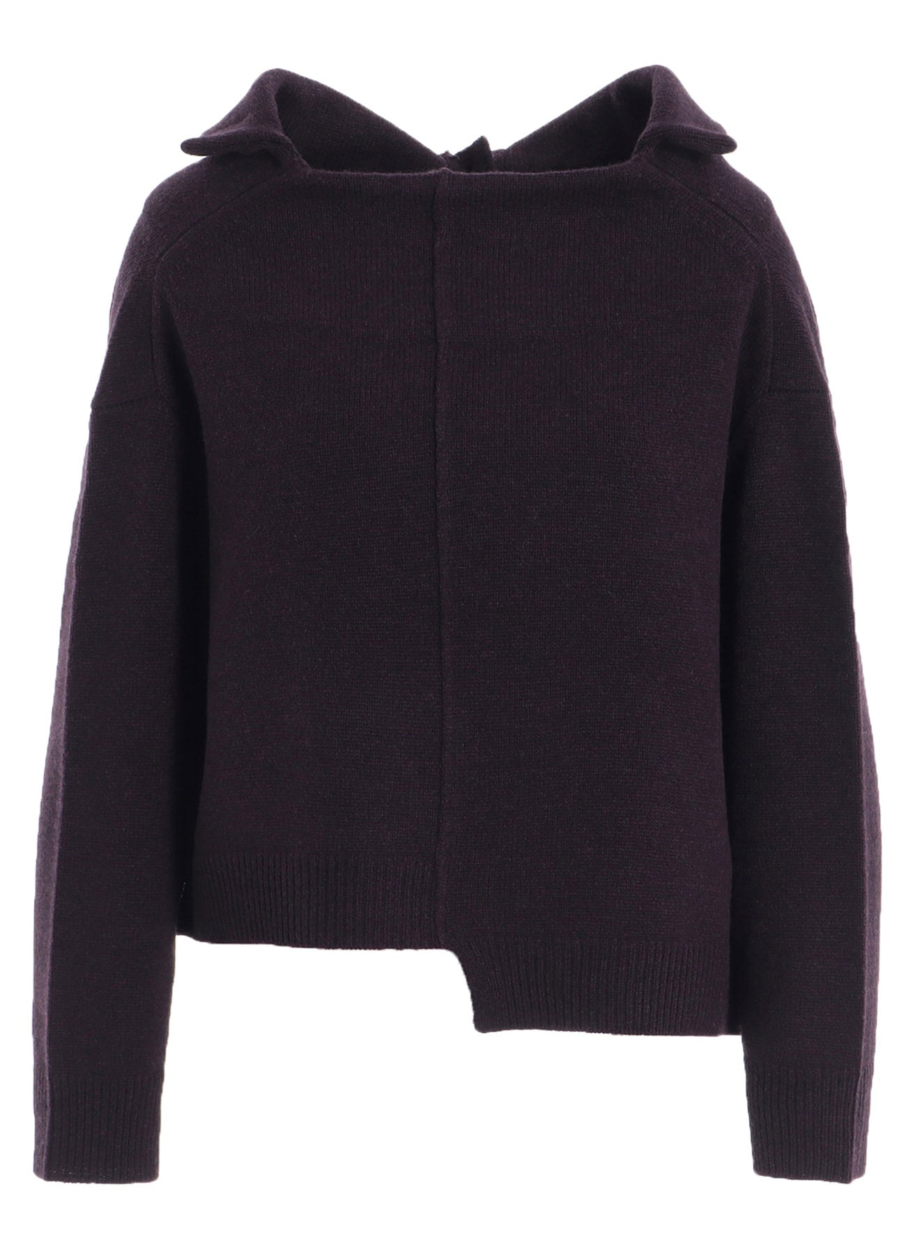 WOOL JERSEY ASYMMETRIC PULLOVER