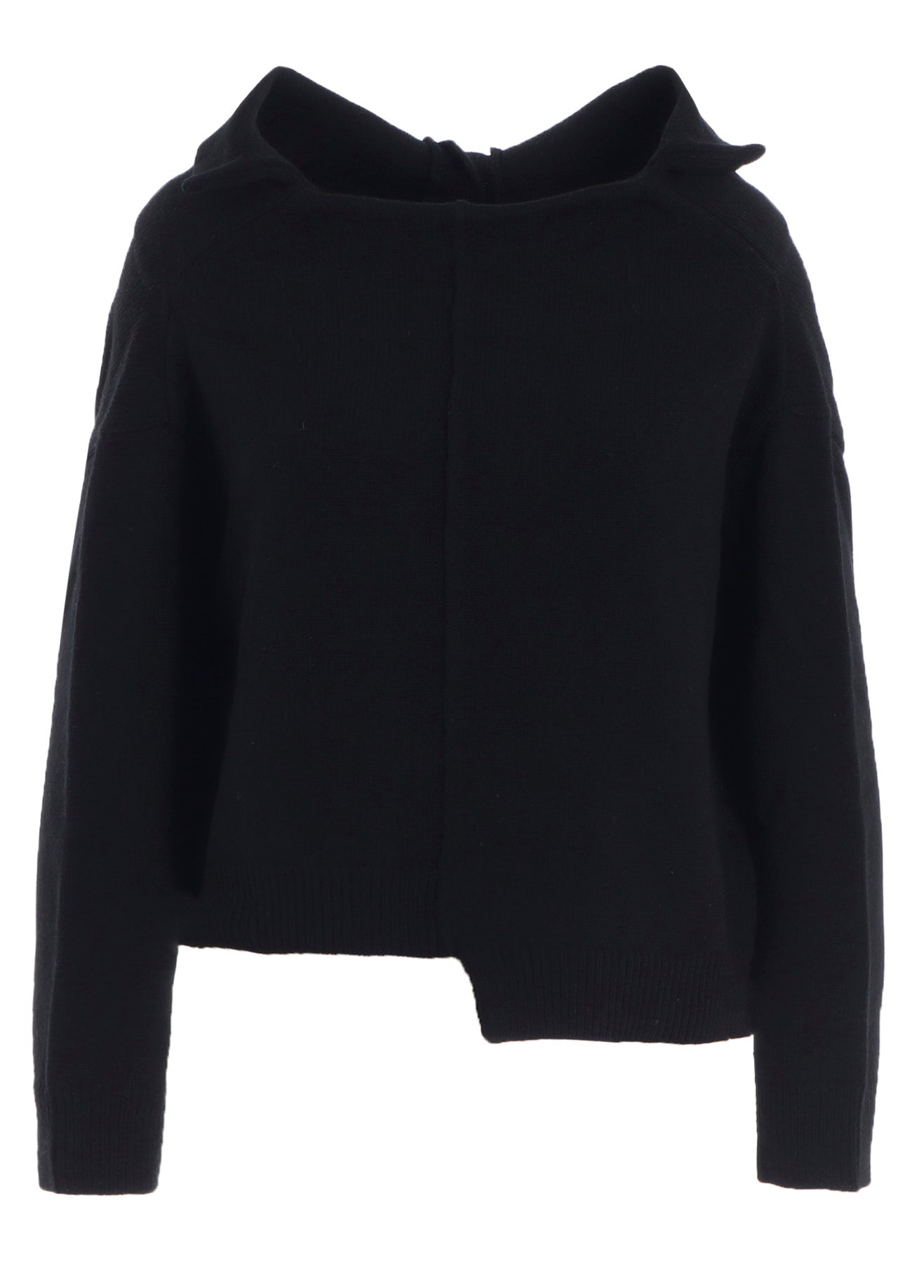WOOL JERSEY ASYMMETRIC PULLOVER