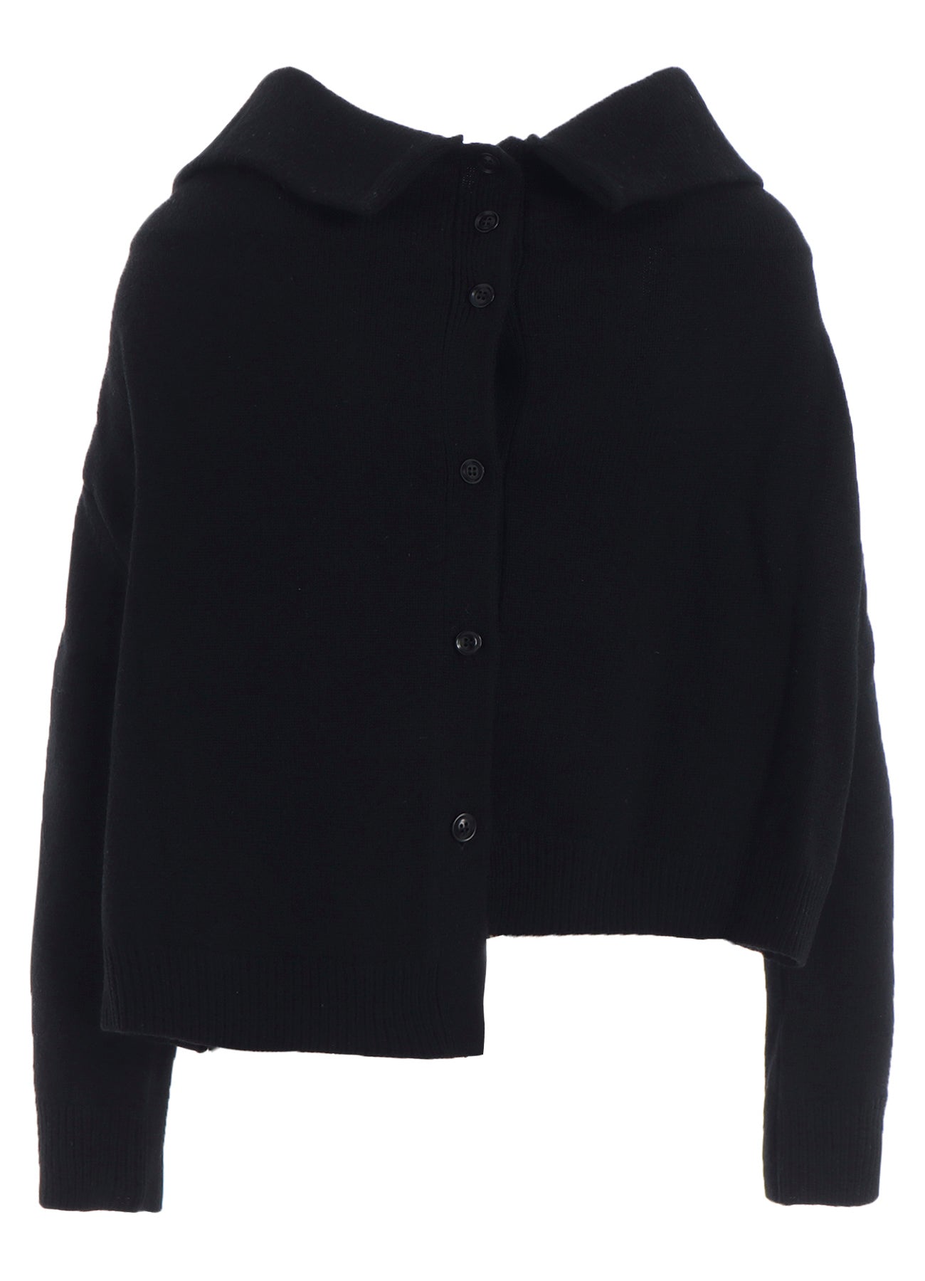 WOOL JERSEY ASYMMETRIC PULLOVER