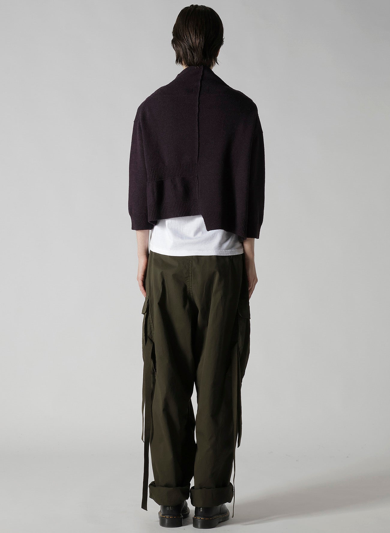 WOOL JERSEY SNAP BUTTON CARDIGAN