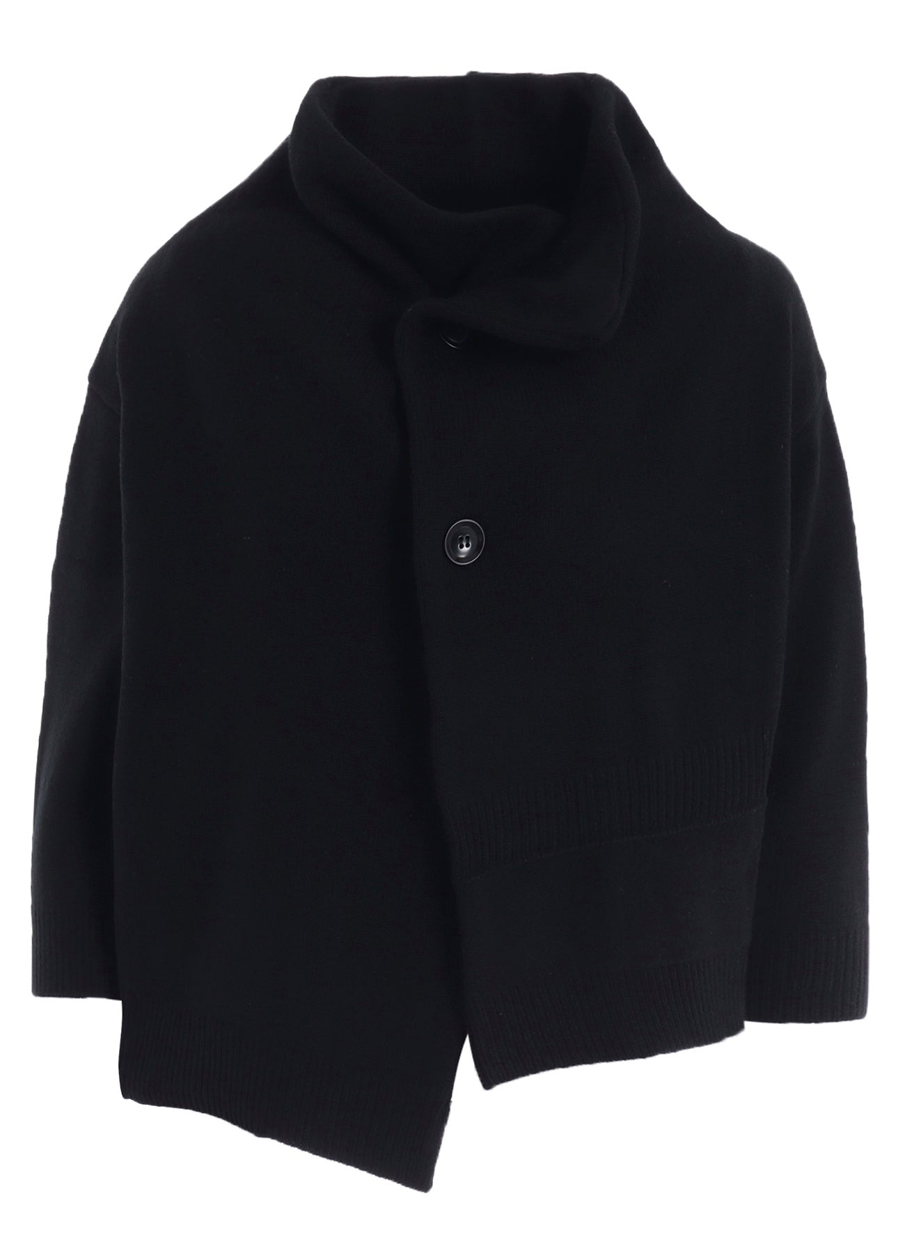 WOOL JERSEY SNAP BUTTON CARDIGAN
