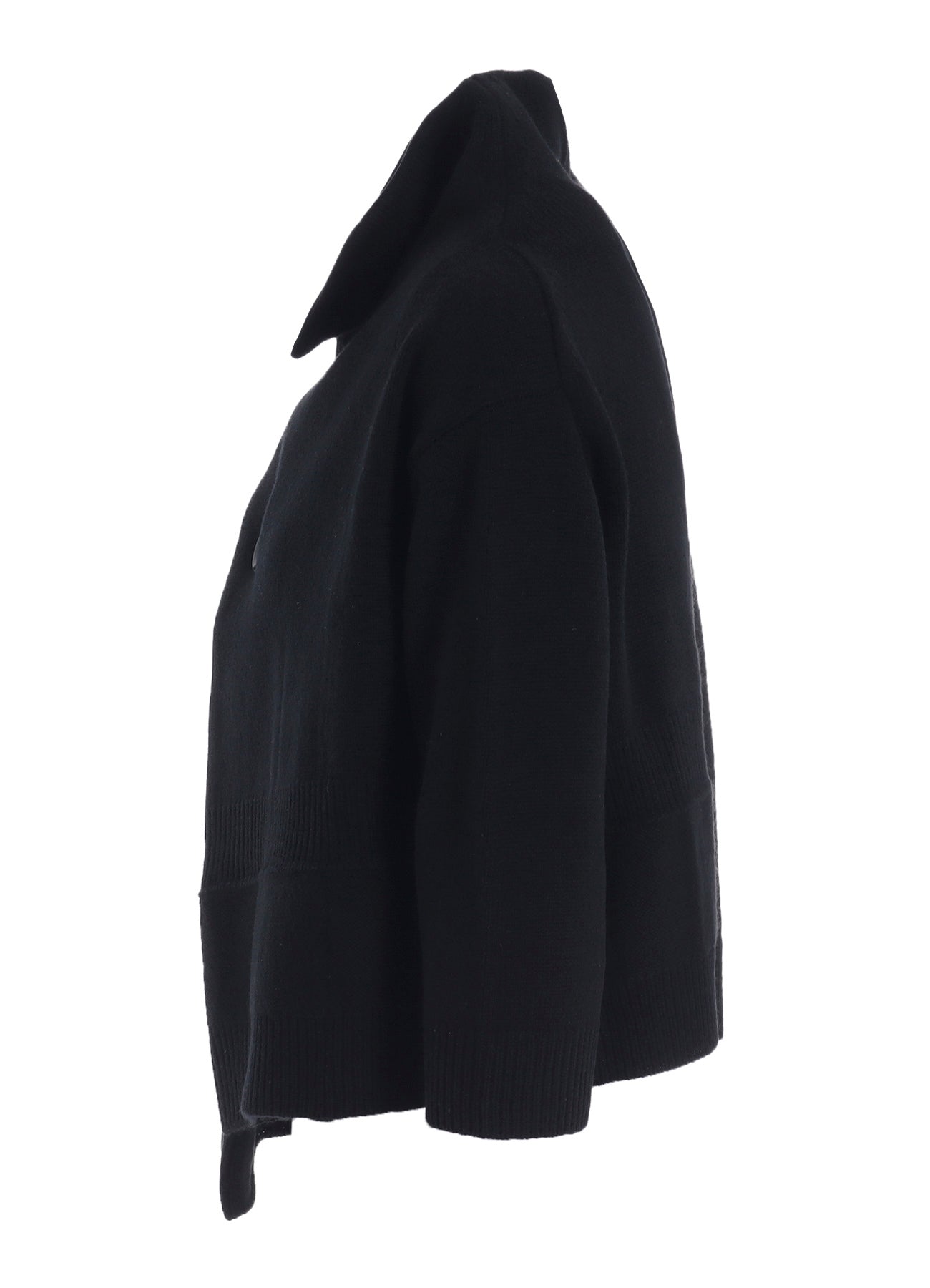 WOOL JERSEY SNAP BUTTON CARDIGAN