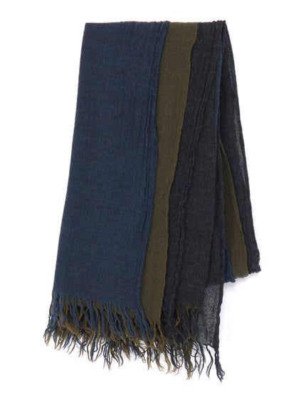 THREE-LAYERED WOOL SCARF
