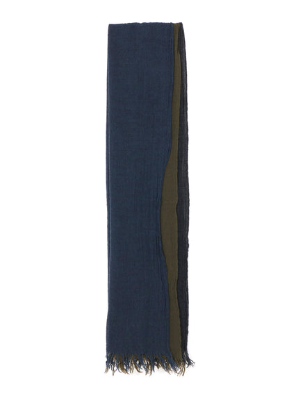 THREE-LAYERED WOOL SCARF