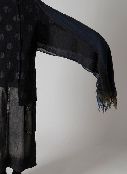 THREE-LAYERED WOOL SCARF