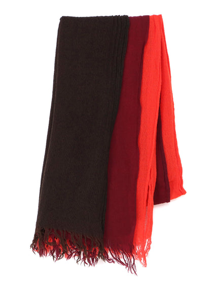 THREE-LAYERED WOOL SCARF