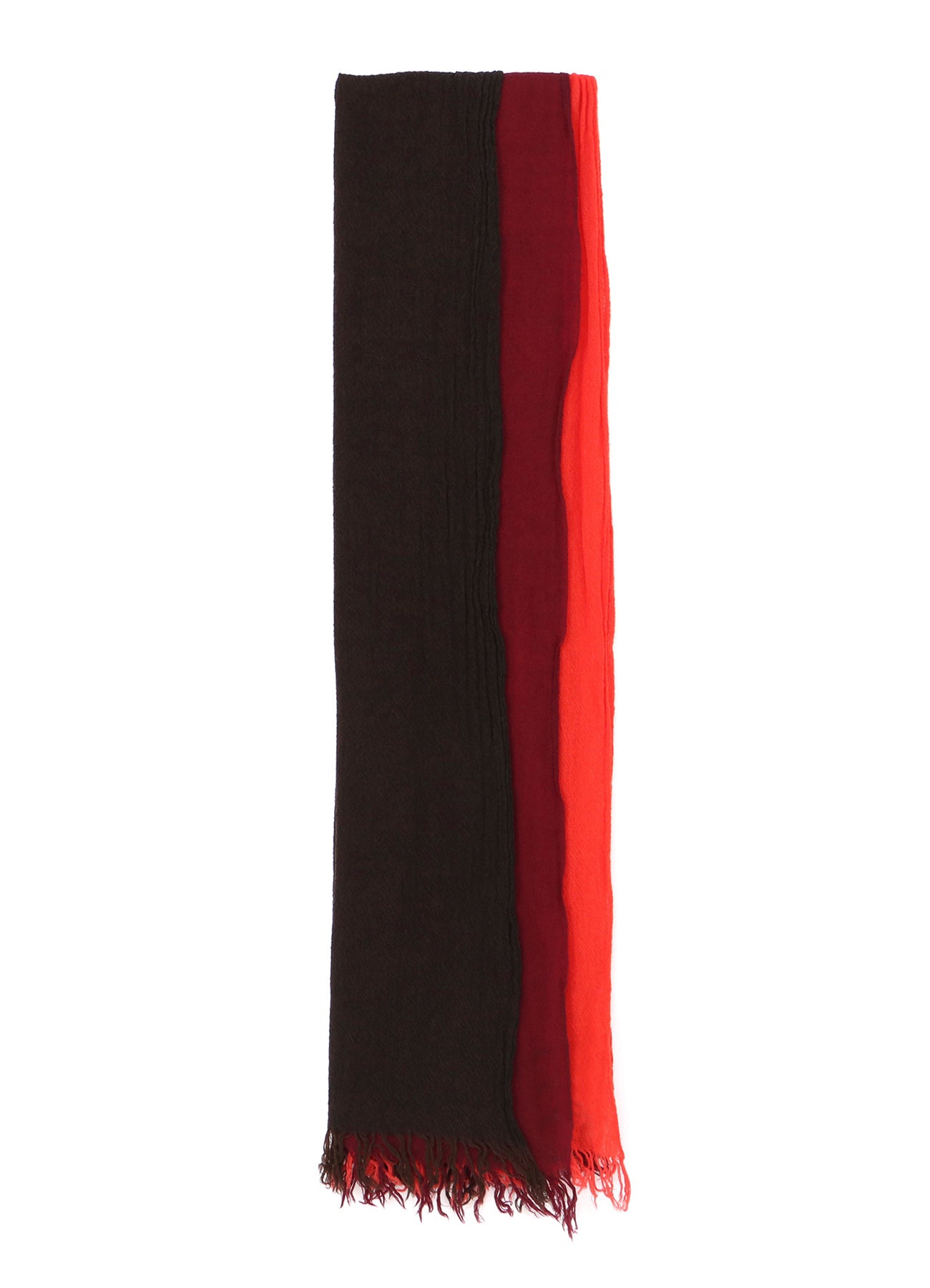 THREE-LAYERED WOOL SCARF