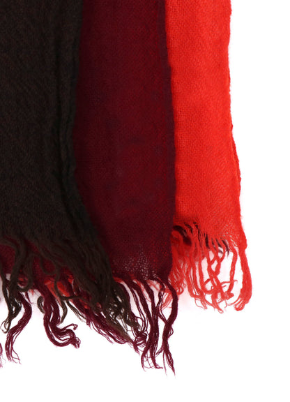 THREE-LAYERED WOOL SCARF