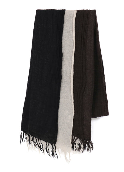 THREE-LAYERED WOOL SCARF