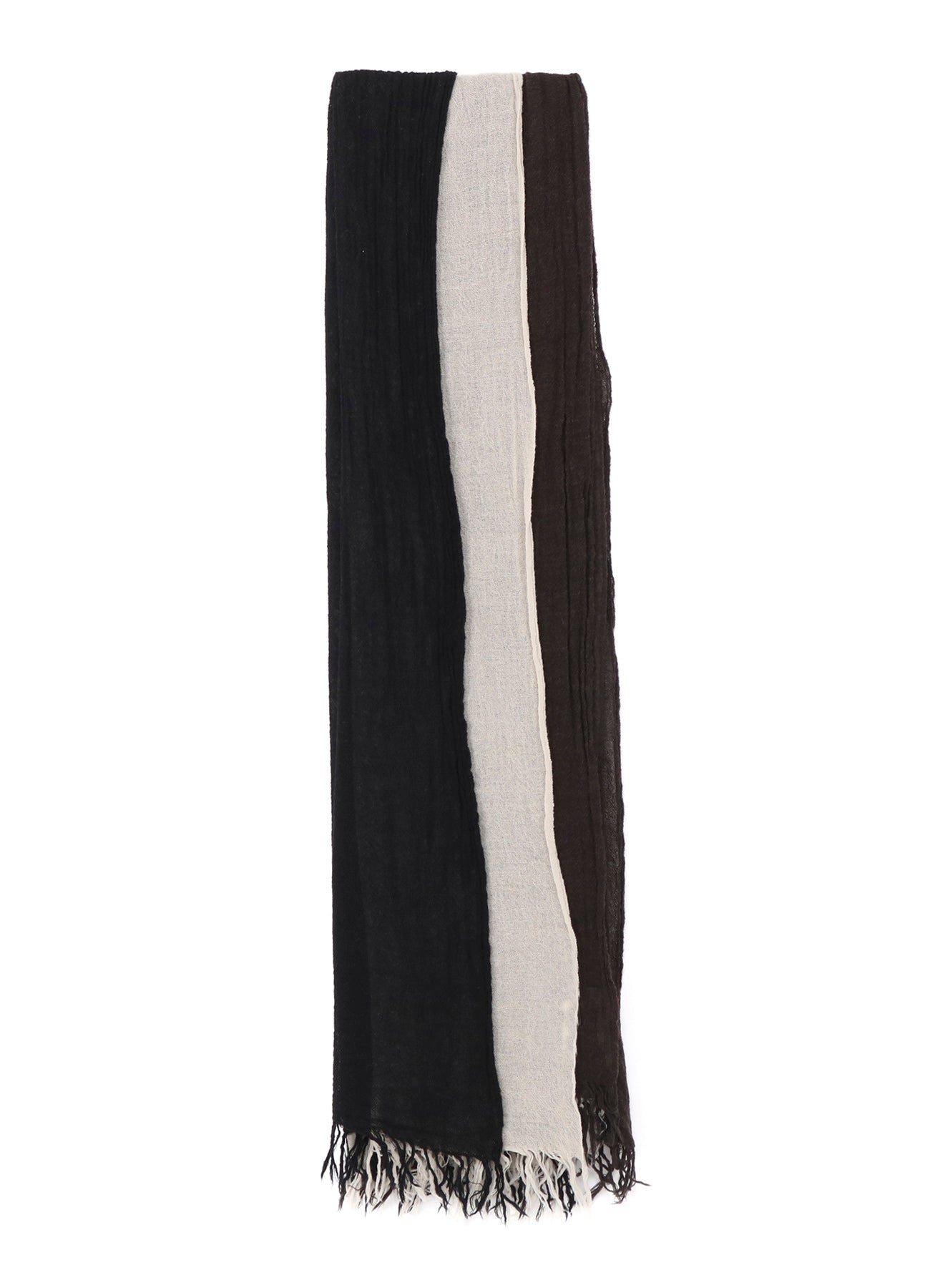 THREE-LAYERED WOOL SCARF