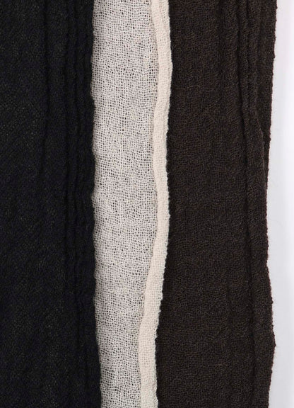 THREE-LAYERED WOOL SCARF