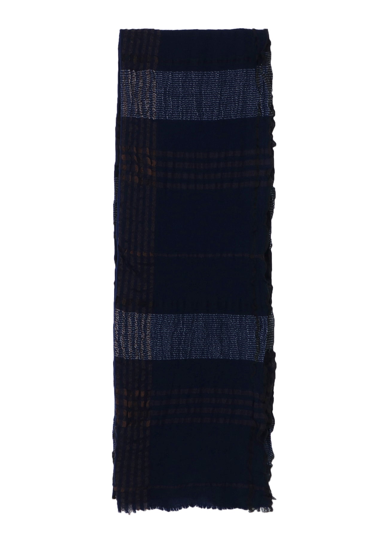 W PLAID FRILL SCARF