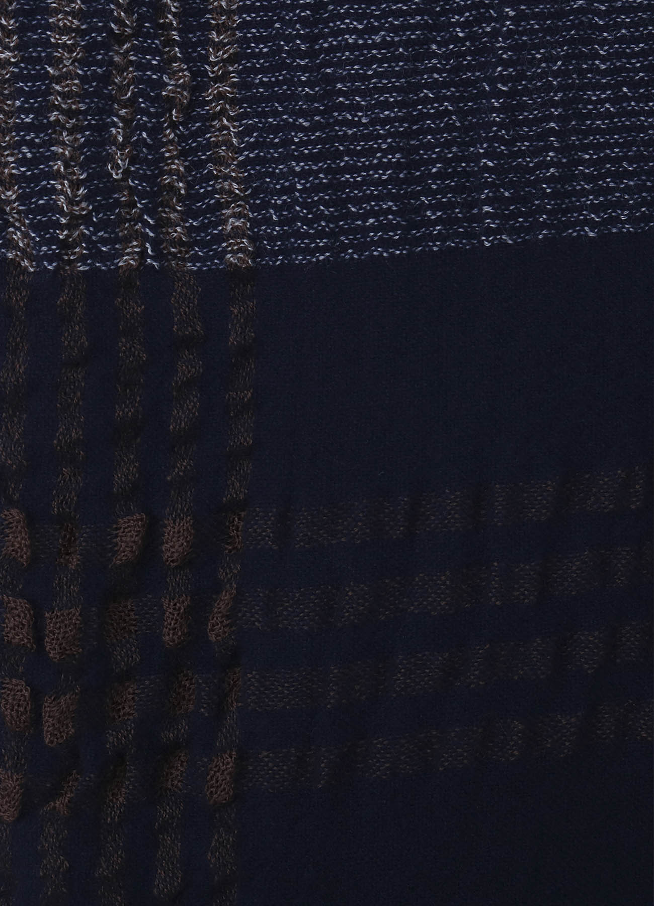 W PLAID FRILL SCARF