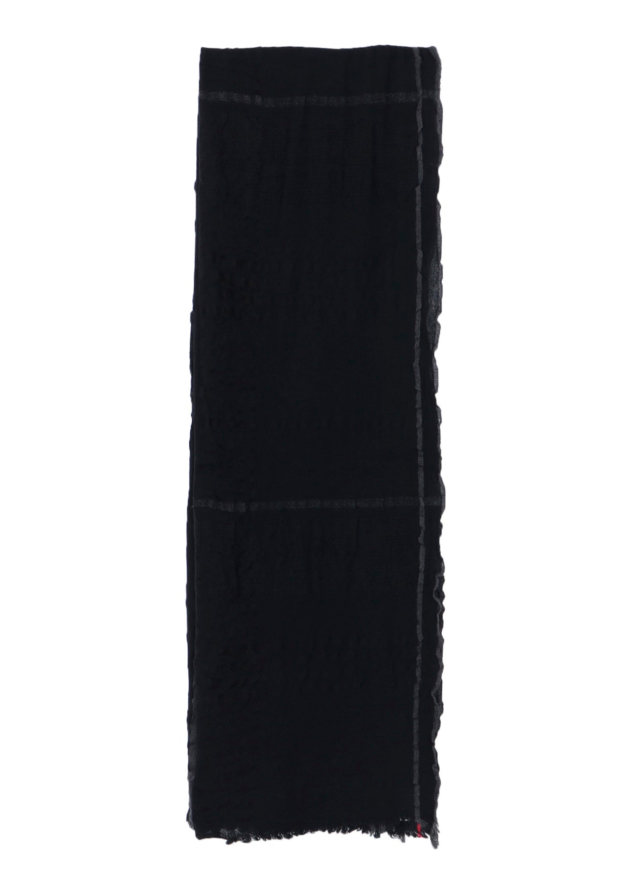W PLAID FRILL SCARF