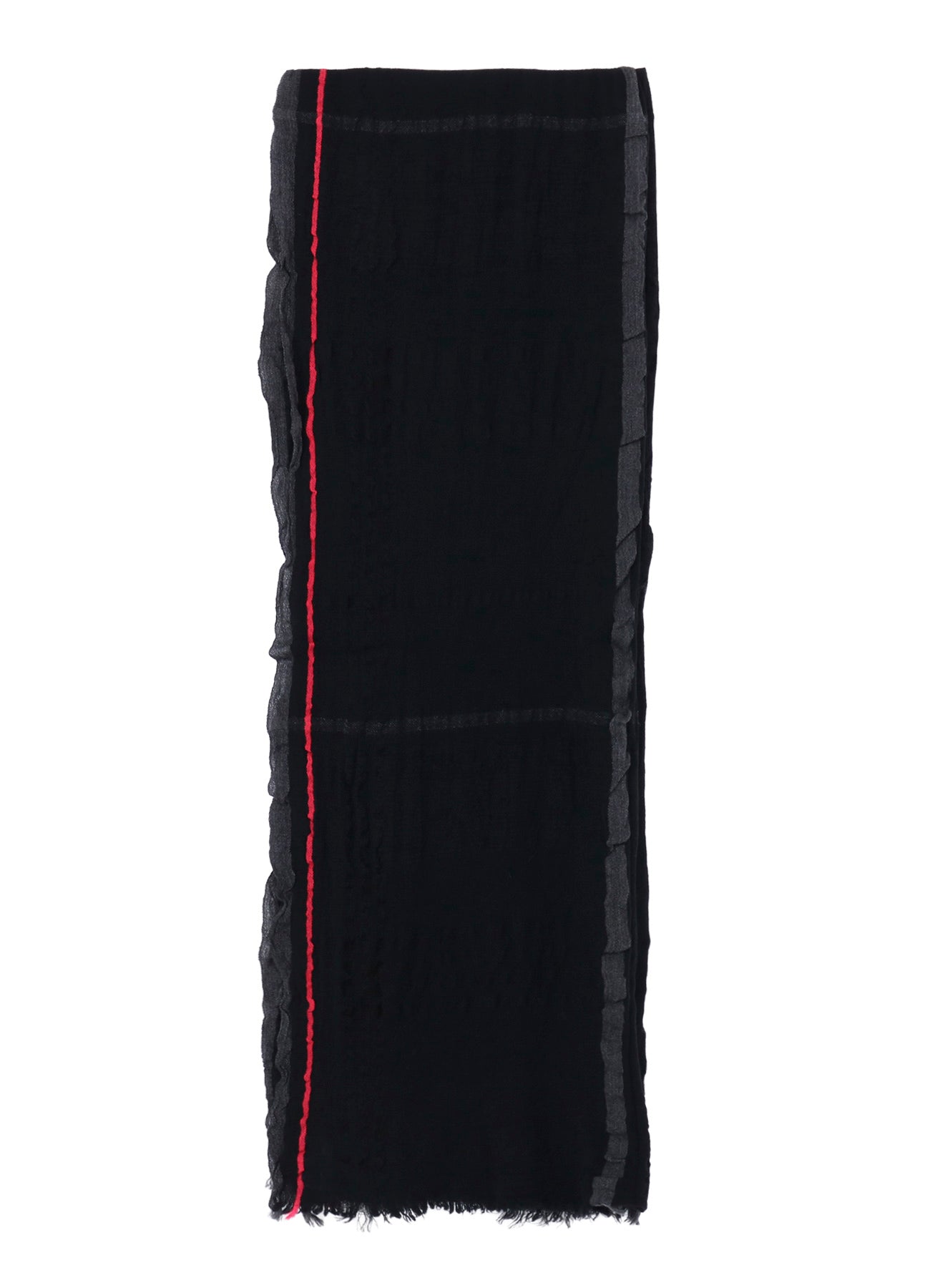 W PLAID FRILL SCARF