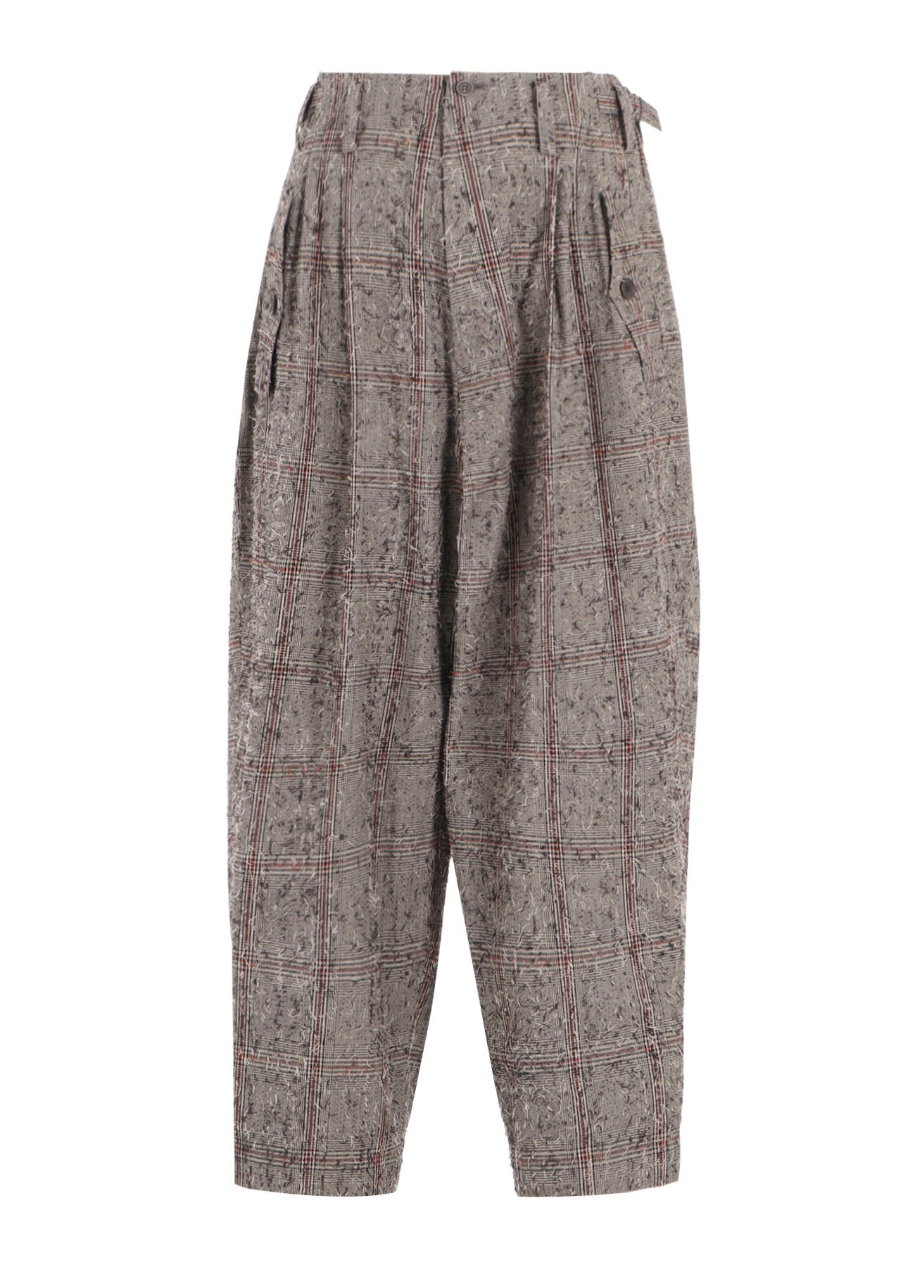 NEEDLE-PUNCHED DOUBLE TUCK WIDE PANTS