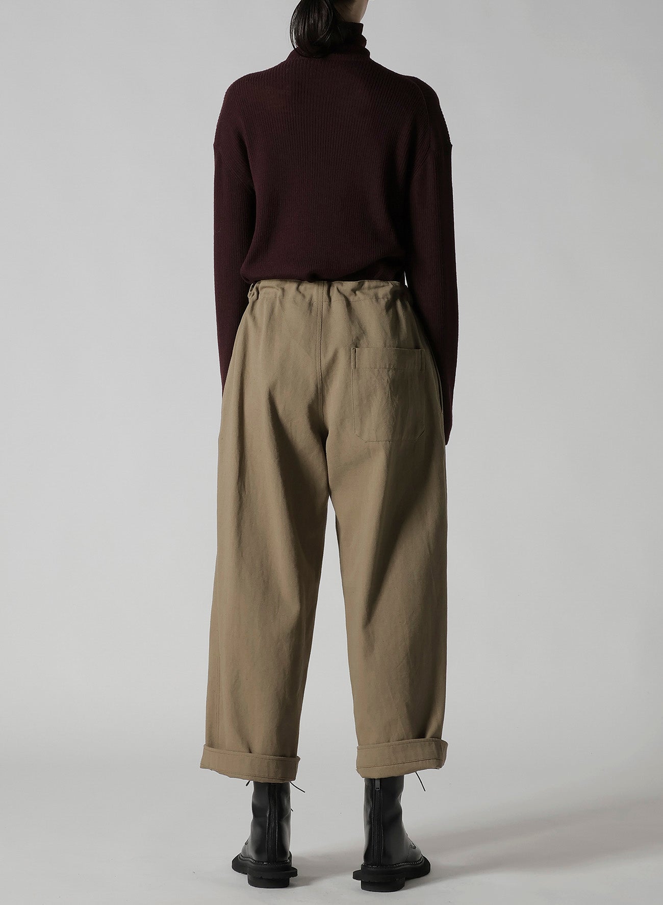 COTTON LINEN TWILL STRAIGHT PANTS