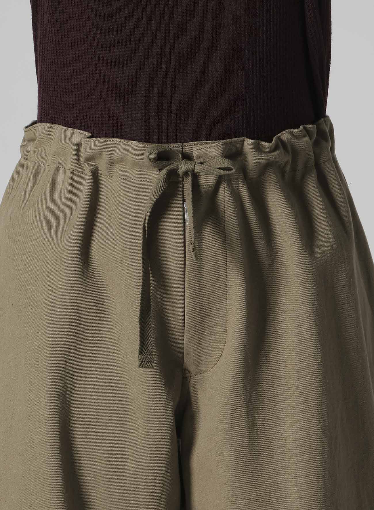 COTTON LINEN TWILL STRAIGHT PANTS