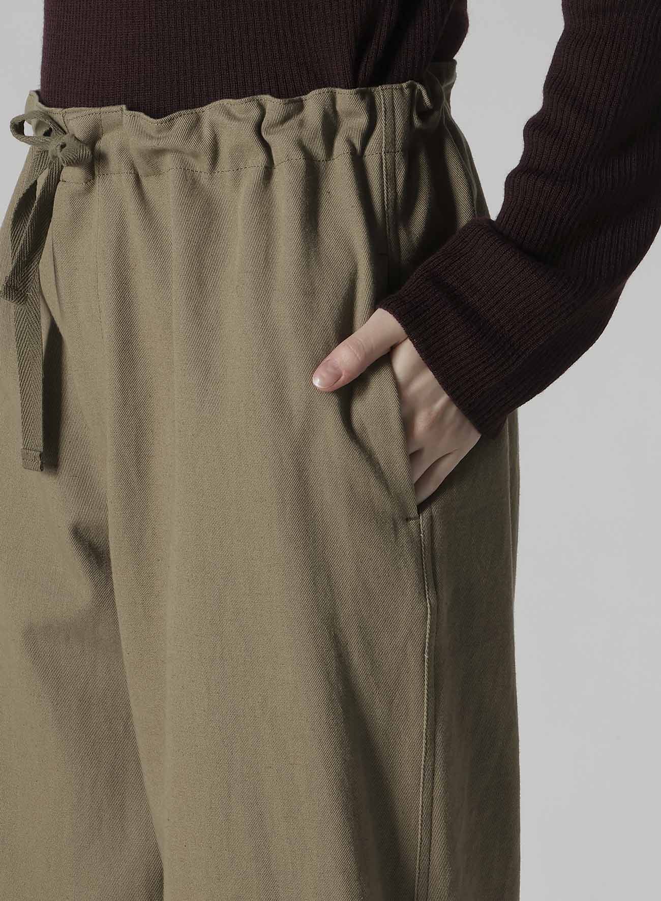 COTTON LINEN TWILL STRAIGHT PANTS