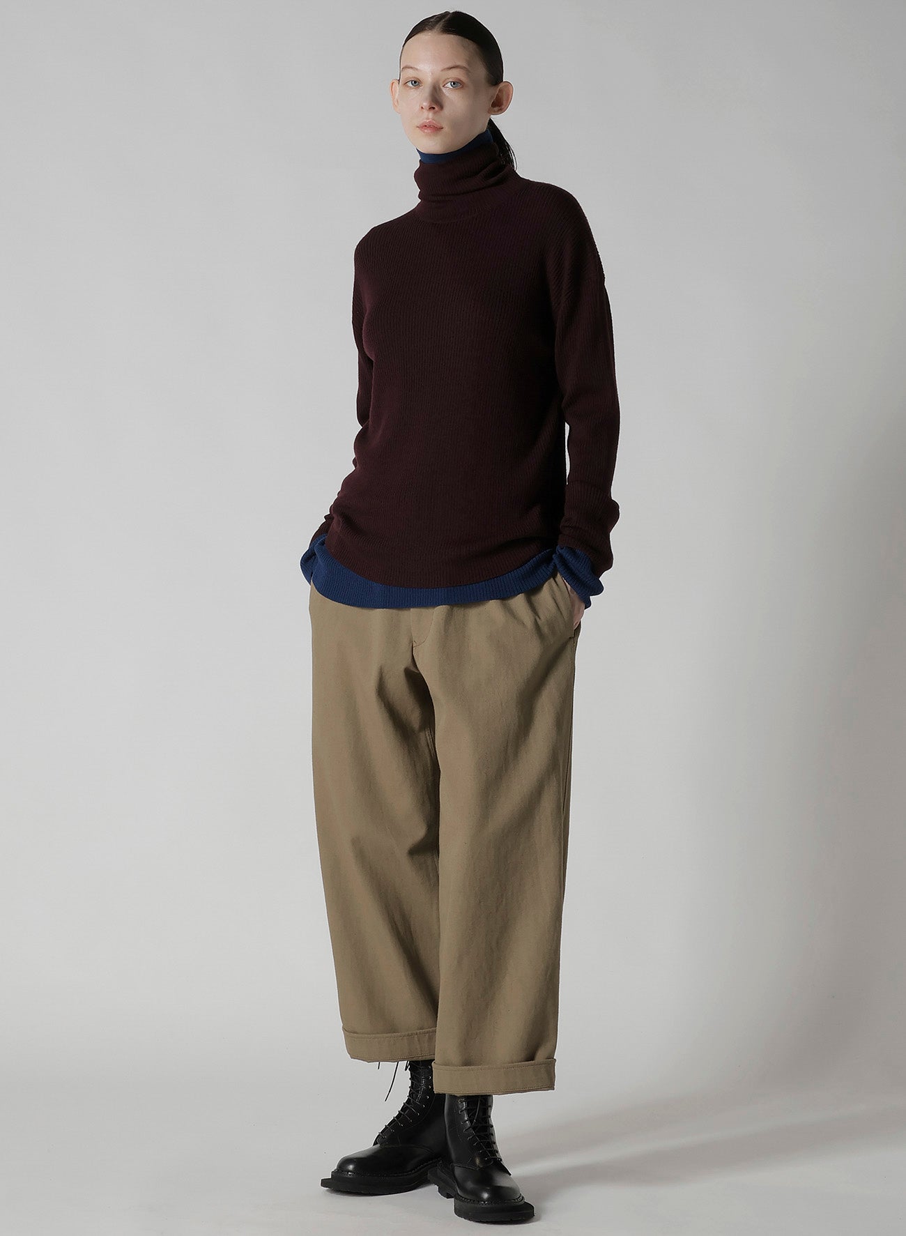 COTTON LINEN TWILL STRAIGHT PANTS