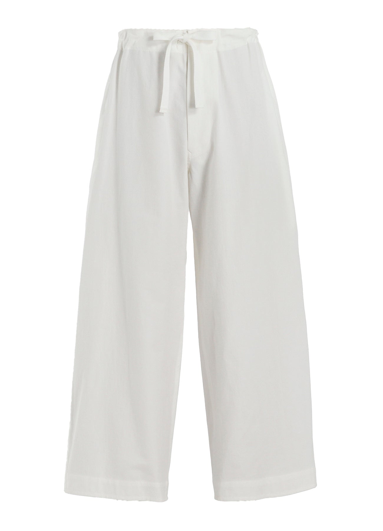 COTTON TWILL STRAIGHT STRING PANTS
