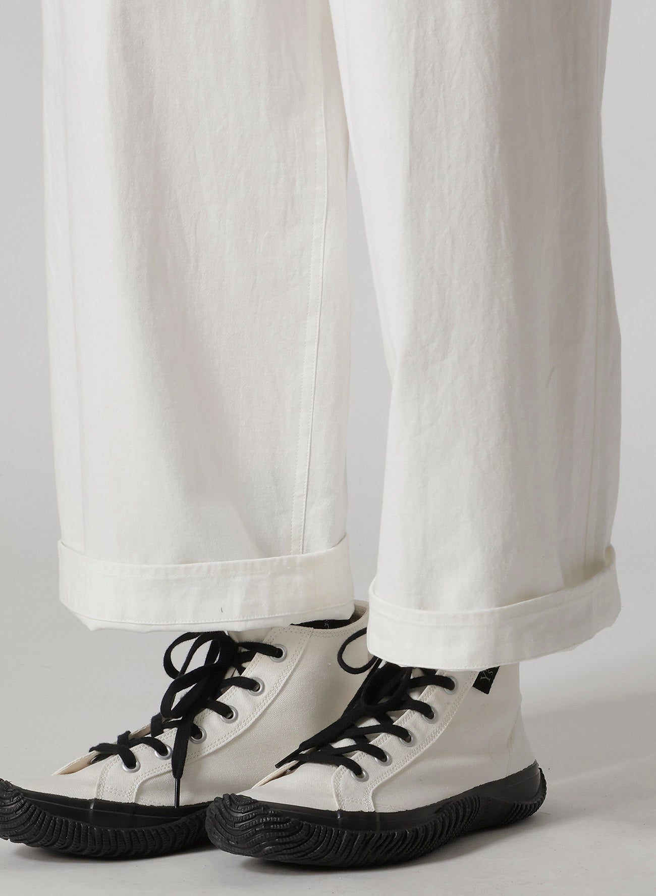 COTTON TWILL STRAIGHT STRING PANTS
