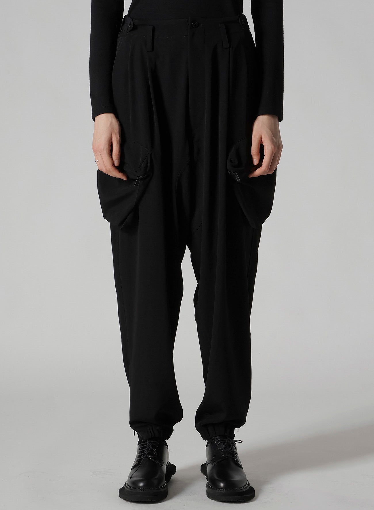 TA/PE CREPE DE CHINE FLIGHT PANTS