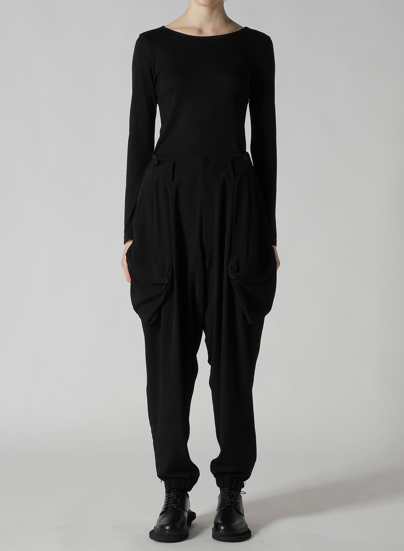 TA/PE CREPE DE CHINE FLIGHT PANTS
