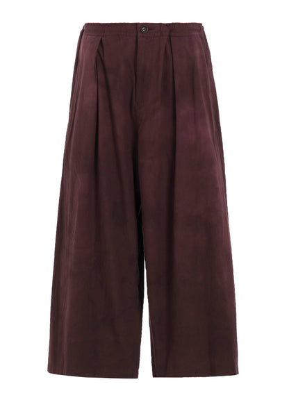 GARMENT-DYED FRONT TUCK WIDE PANTS