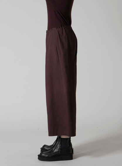 GARMENT-DYED FRONT TUCK WIDE PANTS