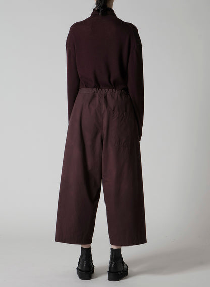GARMENT-DYED FRONT TUCK WIDE PANTS