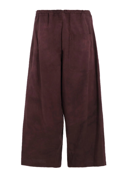 GARMENT-DYED FRONT TUCK WIDE PANTS