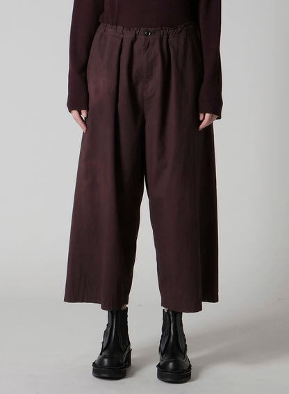 GARMENT-DYED FRONT TUCK WIDE PANTS