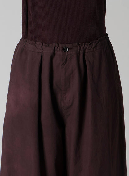 GARMENT-DYED FRONT TUCK WIDE PANTS
